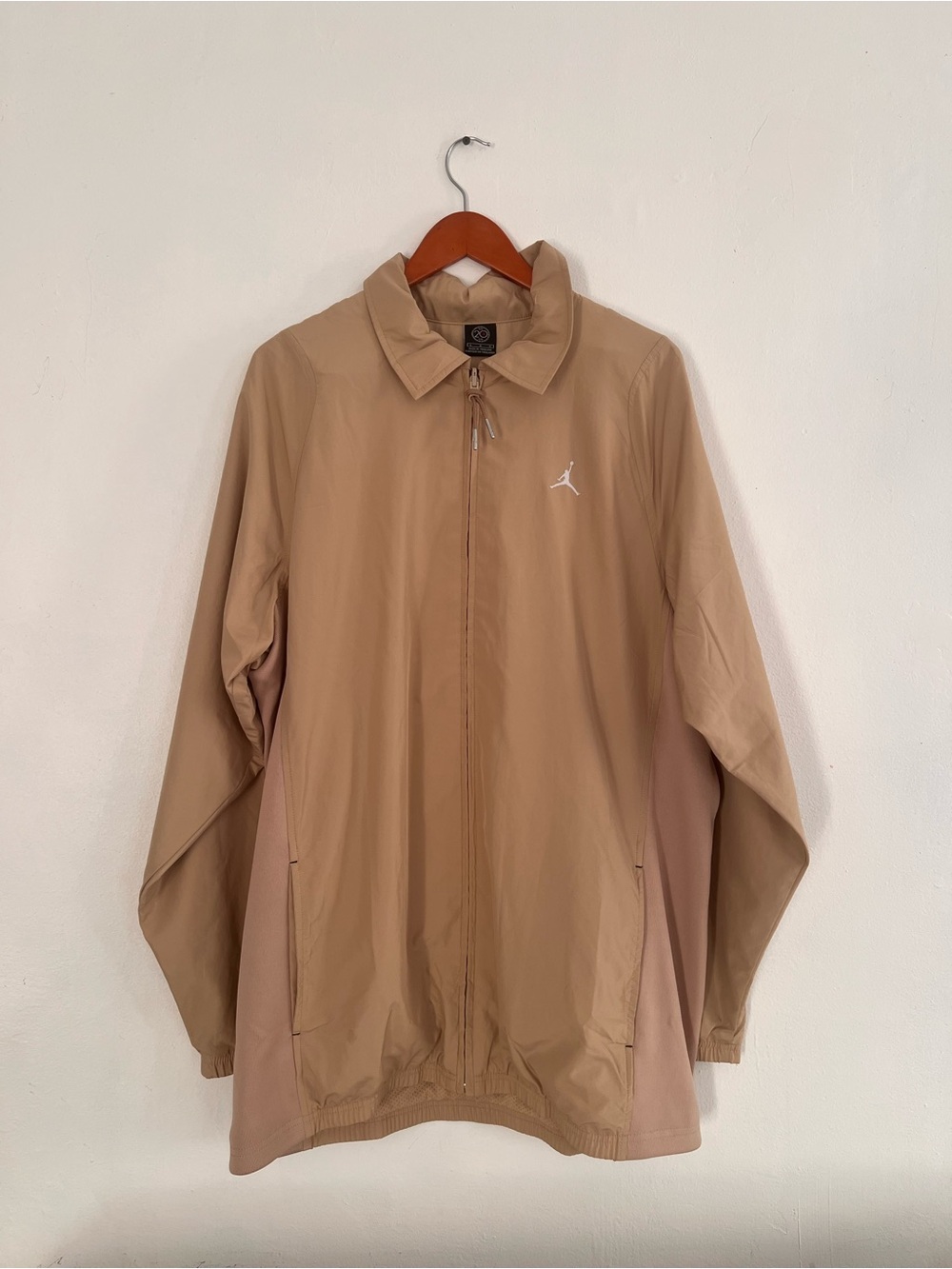 Vintage Nike Air Jordan Tan Windbreaker Jacket 2005 20th Anniversary Large Men